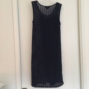 Great Plains London - Navy Blue Open-Knit Dress